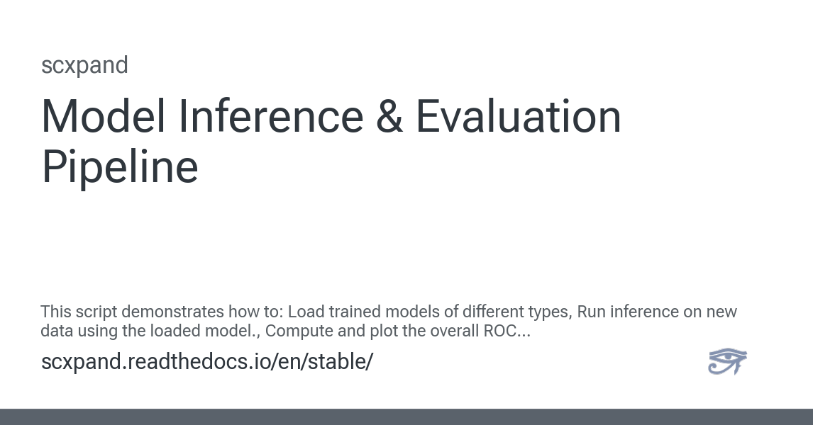 Model Inference & Evaluation Pipeline — scxpand 0.4.6 documentation